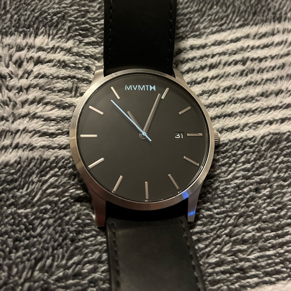 Men’s MVMT men’s silver and black 44mm watch